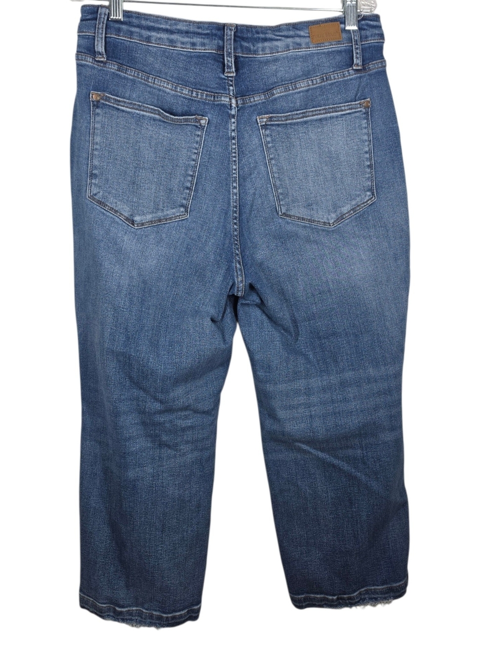 JUDY BLUE MEDIUM WASH HIGH RISE CROP JEAN - Picture 2 of 7